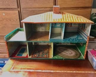 Vintage tin doll house