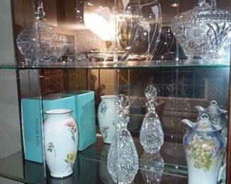 Assorted Crystal Including Tiffany and Co. Vase