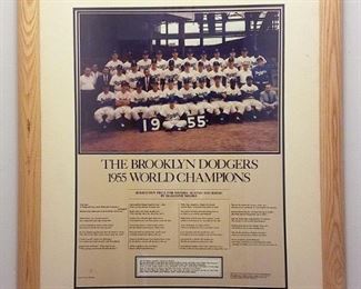 Brooklyn Dodgers 1955 commemorative poster