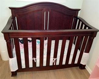 Mahogany finish baby crib. Just gorgeous! $150