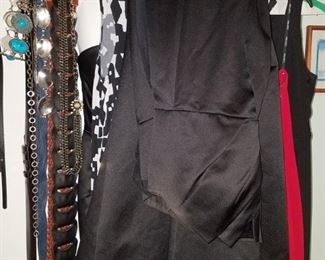 Women's designer gowns and belts