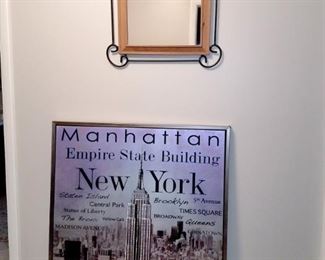 Mirror and New York skyline art
