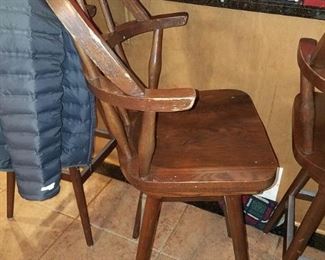 Wood bar stools (3)