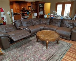 Also the round vintage coffee table by Baker. Needs TLC but it's a great solid piece.