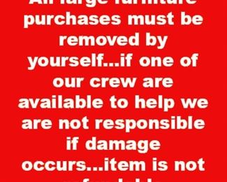 Furniture removal