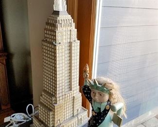 Dept. 56 Empire State Building. Vintage BRN Lady Liberty Nutcracker