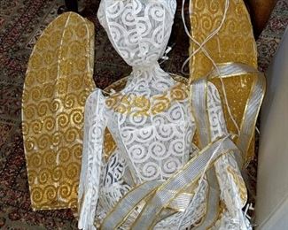 Christmas yard angel (affixes to a stand)