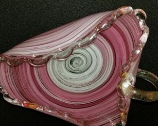 Triangle art Glass candy dish