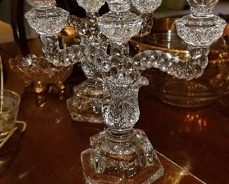 Glass candelabra 3 arm very elegant