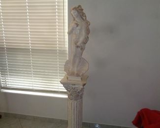Statue on pedestal X 2