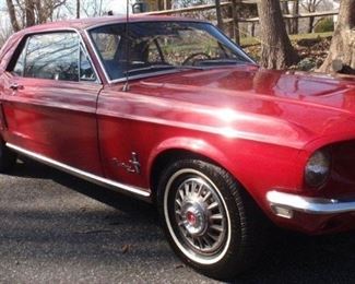 1968 Ford Mustang 302 with only 35k original miles - always Garage kept! Mustang will be available for viewing / inspection during the sale.  $26.5k asking price. Serious buyers/offers as well as test rides will be entertained after the estate sale. 