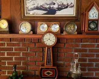 Vintage clocks and ship's clocks