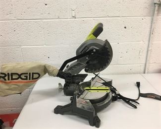 Ryobi Mitre Saw with ridgid bag
