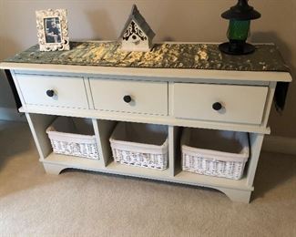 Painted Cabinet w/ Baskets