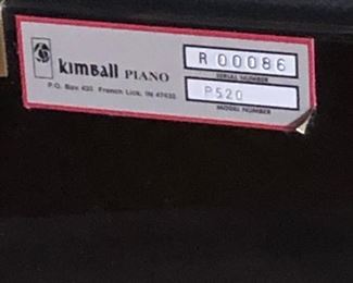 Piano Serial Number and model 