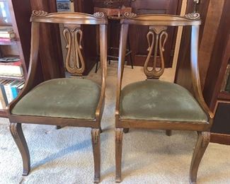 Directoire chairs, two