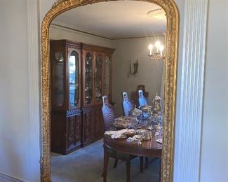 Large French gilded mirror