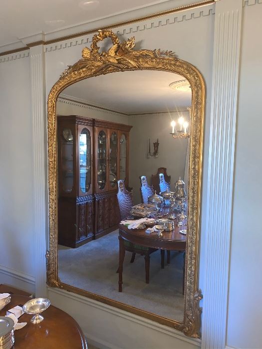 Large French gilded mirror