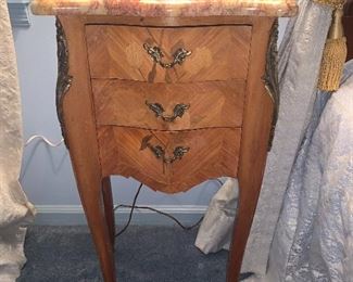 Two French style bedside tables