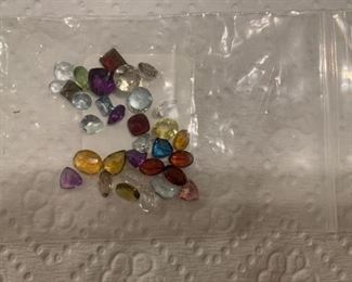Assorted faceted gems