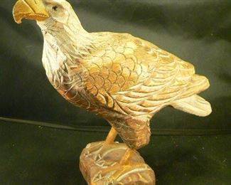 carved eagle statue