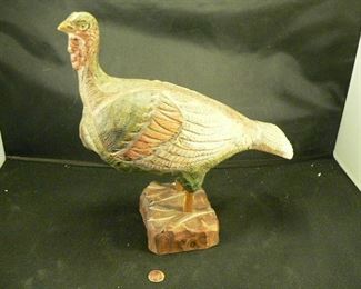 carved bird statue