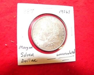 Morgan silver dollar uncirculated 1887