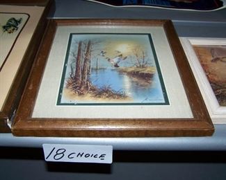 framed waterfowl pictures