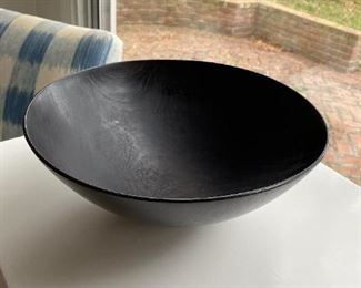 Modernist John May turned wood bowl. 11 1/2" Diameter & 5" Tall.