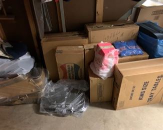 Tons of unopened luggage as well as open luggage that was put back into their boxes after one time of being used excellent condition