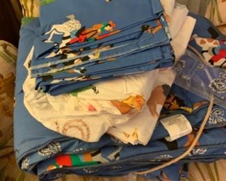 Vintage cowboy sheets and pillowcases