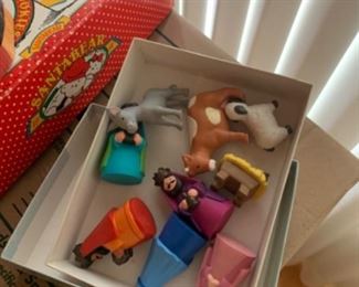 Vintage plastic nativity set