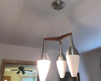 Mid century modern Three light fixture pendant