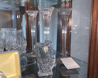 Crystal harp flutes vases