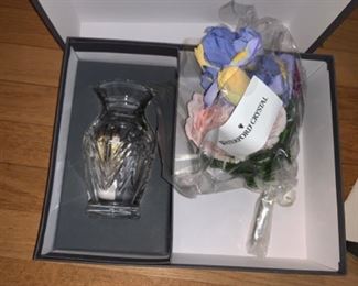 Waterford Crystal and fake flowers