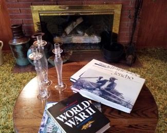 "Jericho" books by Hubert Shuptrine, gorgeous round pedestal coffee table