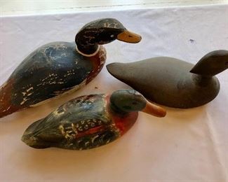 Wooden duck decoys