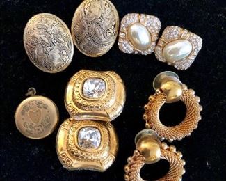 Selection of clip on earrings