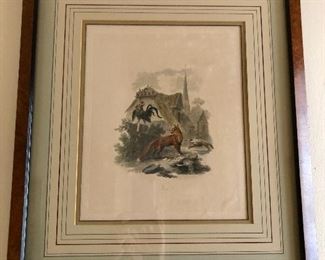 Fox and rooster scene