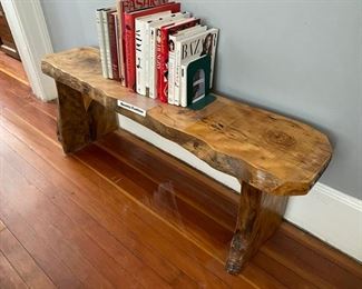 Handmade & very unique wooden, live edge bench. 