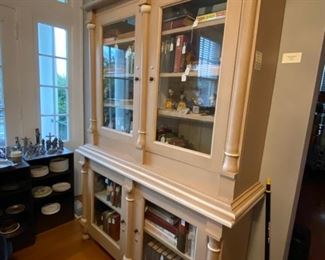 Great looking display cabinet. Tagged antique & vintage books are 50% off. 