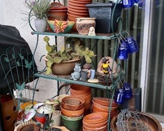 Pots - Yard Decor & Bakers Rack