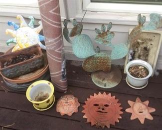 Cactus Sculpture and Outdoor Patio Rug https://ctbids.com/#!/description/share/310275