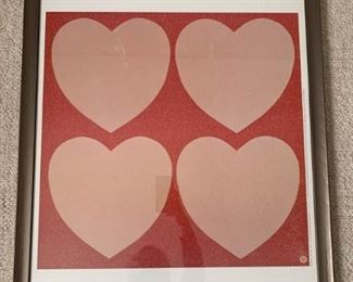 Andy Warhol 4 Hearts Framed Poster https://ctbids.com/#!/description/share/310170