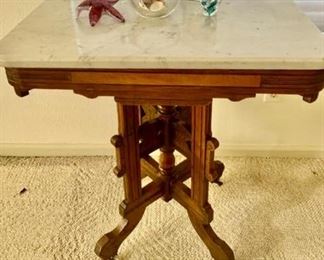 Gorgeous Antique Marble Top Table, etc 
 https://ctbids.com/#!/description/share/310096