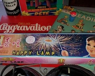 Vintage Happy Lamp and Aggravation Board Game (Aggravation Sold)