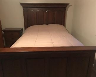 Absolutely beautiful solid cherry bedroom set with matching long tall dresser, mirror and nightstand.  Also sold separately-matching armoire.