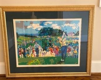     LEROY NEIMAN HAND SIGNED 1990 APRIL AT AUGUSTA SERIGRAPH PRINT  
This piece measures approximately 32" x 39".