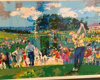   LEROY NEIMAN HAND SIGNED 1990 APRIL AT AUGUSTA SERIGRAPH PRINT 