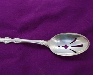 "Angelique"  International Sterling Silver Slotted Serving Spoon